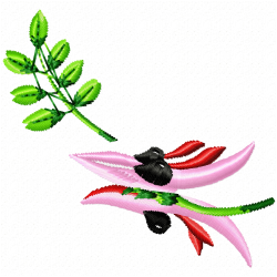 Flowers And Tree Embroidery Design 2